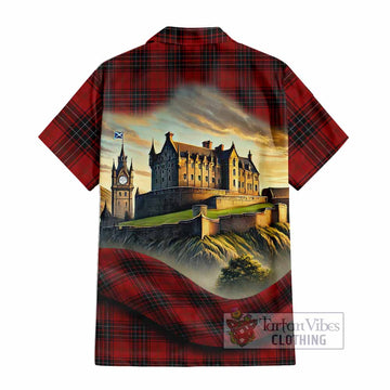 Wemyss Tartan Family Crest Hawaiian Shirt with Scottish Ancient Castle Style