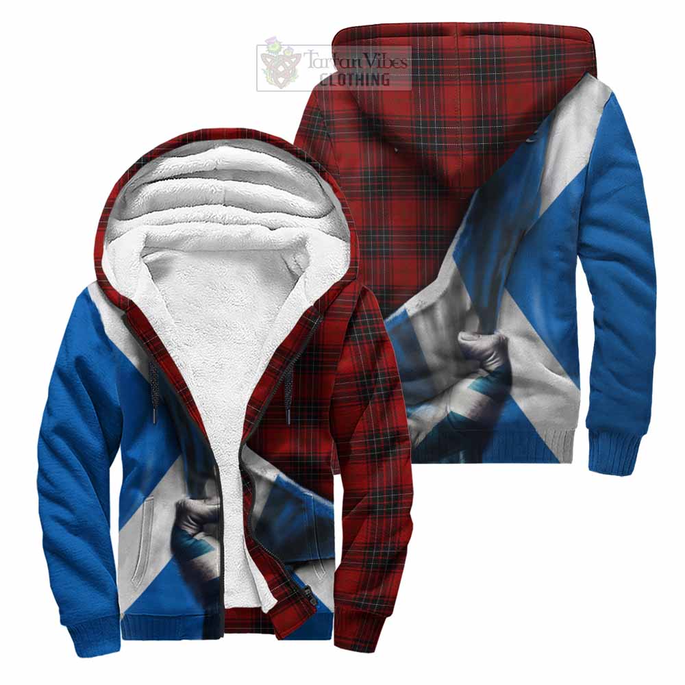 Tartan Vibes Clothing Wemyss Tartan Sherpa Hoodie with Family Crest Scotland Patriotic Style
