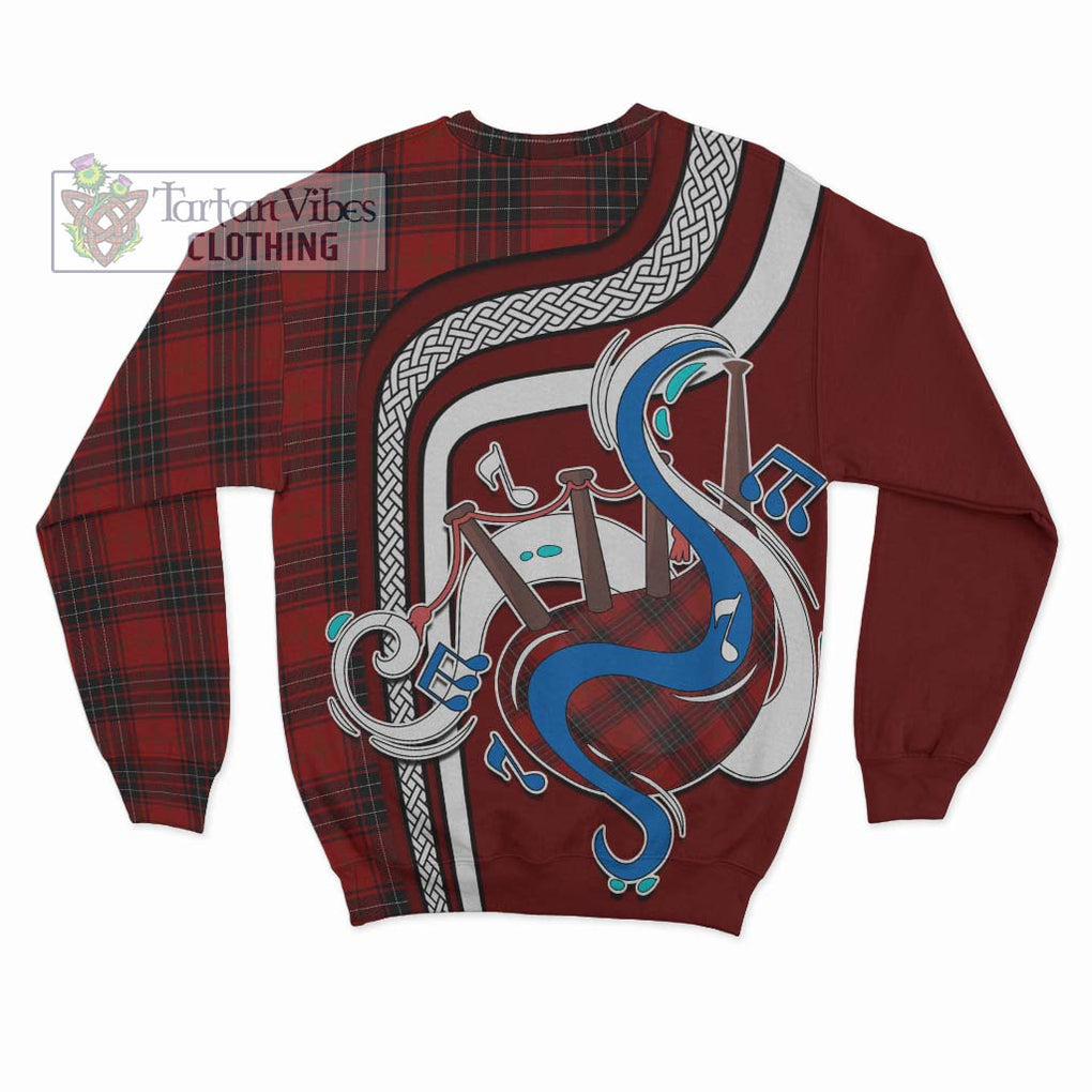 Tartan Vibes Clothing Wemyss Tartan Sweatshirt with Epic Bagpipe Style