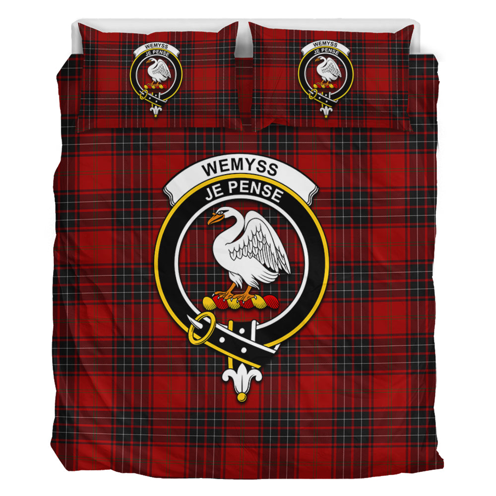 Wemyss Tartan Bedding Set with Family Crest - Tartan Vibes Clothing