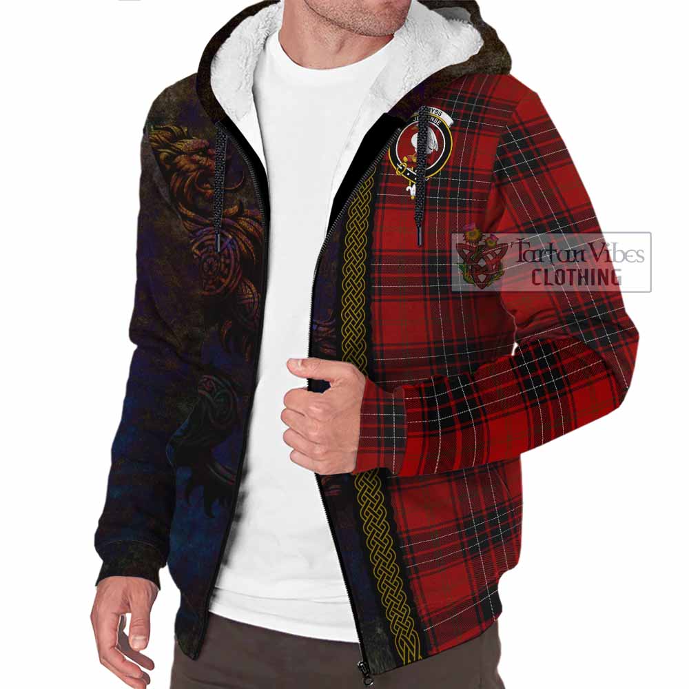 Tartan Vibes Clothing Wemyss Tartan Family Crest Sherpa Hoodie Alba Gu Brath Be Brave Lion Ancient Style