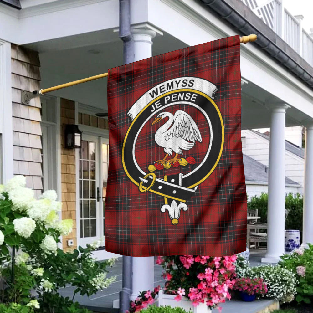 Wemyss Tartan Flag with Family Crest - Tartan Vibes Clothing