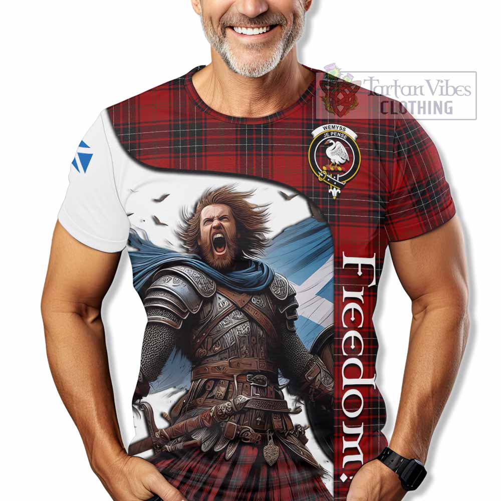 Wemyss Crest Tartan T-Shirt Inspired by the Freedom of Scottish Warrior