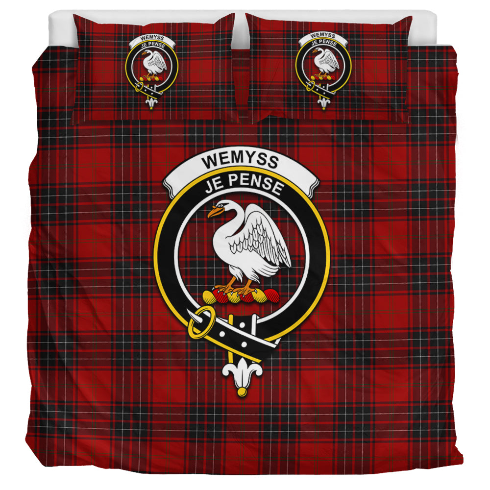 Wemyss Tartan Bedding Set with Family Crest - Tartan Vibes Clothing