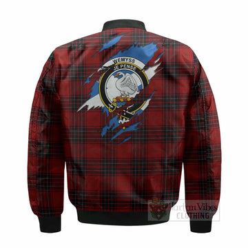 Wemyss Clan Crest In Me Tartan Bomber Jacket Scotland Flag Style
