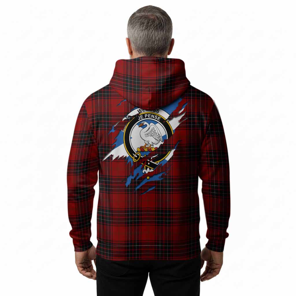 Wemyss Clan Crest In Me Tartan Hoodie Scotland Flag Style