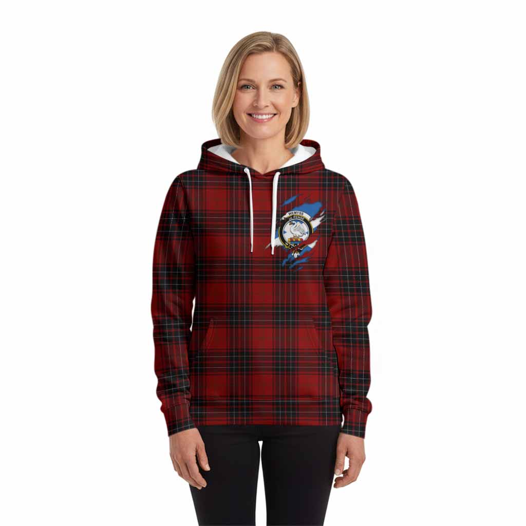 Wemyss Clan Crest In Me Tartan Hoodie Scotland Flag Style