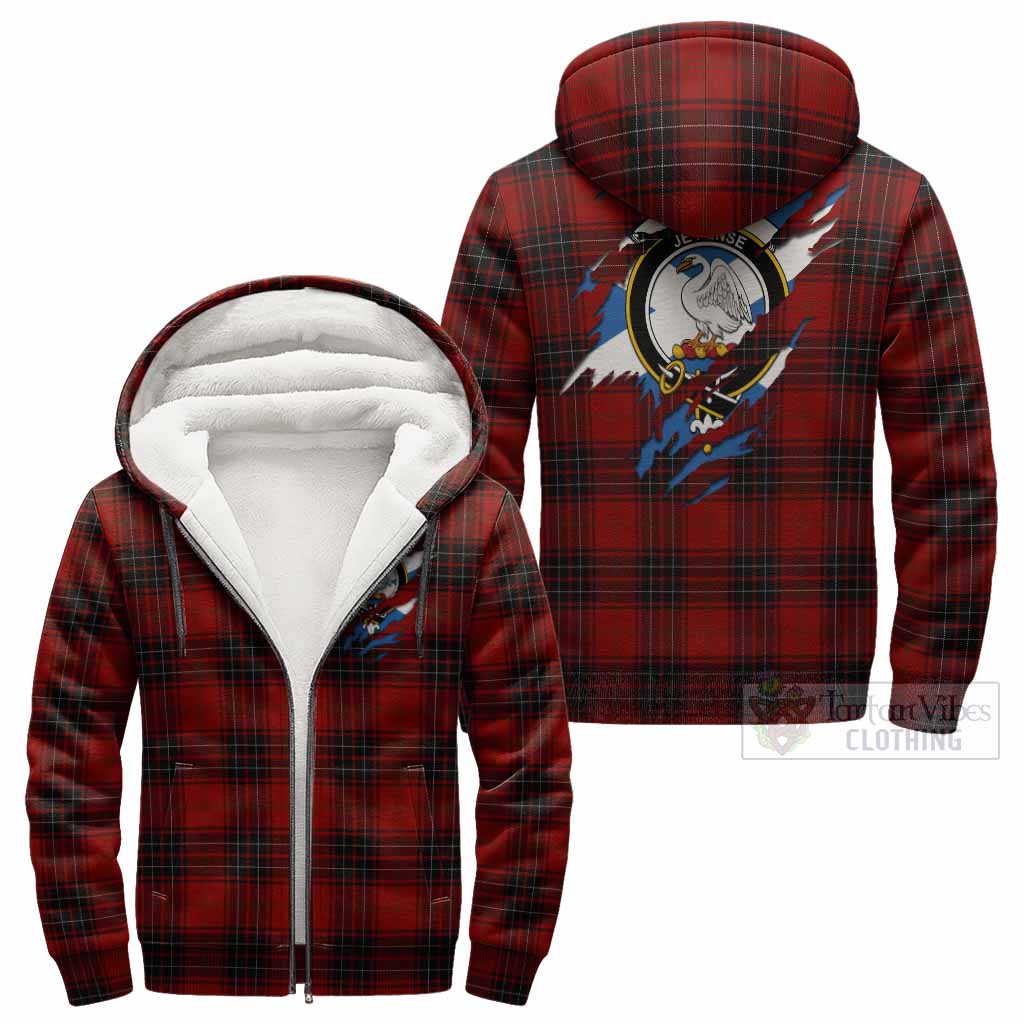 Wemyss Clan Crest In Me Tartan Sherpa Hoodie Scotland Flag Style