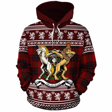 Wemyss Clan Tartan Crest Christmas Cotton Hoodie Coat of Arms Funny Style