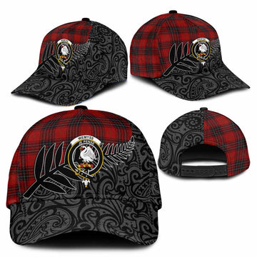 Wemyss Crest Tartan Classic Cap with New Zealand Silver Fern Half Style