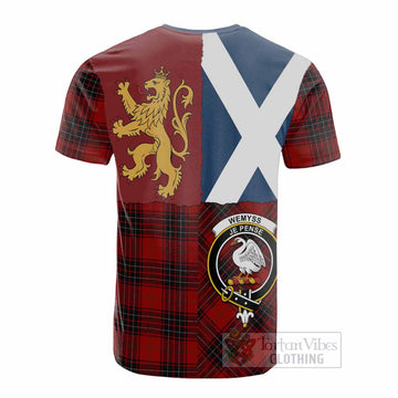 Wemyss Crest Tartan Cotton T-shirt with Lion Rampant Saltire Style