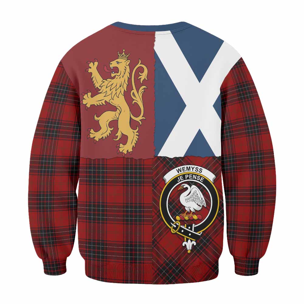 Wemyss Crest Tartan Sweatshirt with Lion Rampant Saltire Style