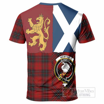 Wemyss Crest Tartan T-Shirt with Lion Rampant Saltire Style