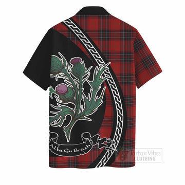 Wemyss Family Crest Tartan Hawaiian Shirt Alba Thistle Inspired