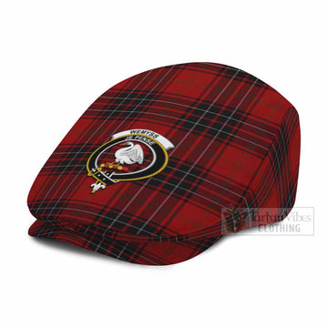 Wemyss Family Crest Tartan Jeff Cap, Tartan Flat Cap