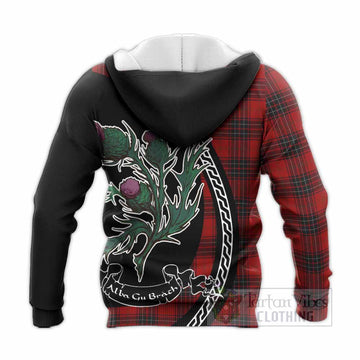 Wemyss Family Crest Tartan Knitted Hoodie Alba Thistle Inspired - Tartan Vibes Clothing