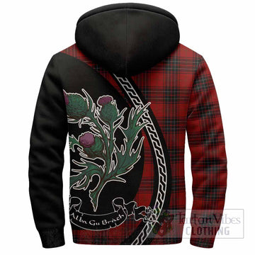 Wemyss Family Crest Tartan Sherpa Hoodie Alba Thistle Inspired