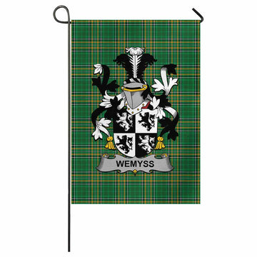 Wemyss Irish Clan Tartan Flag with Coat of Arms