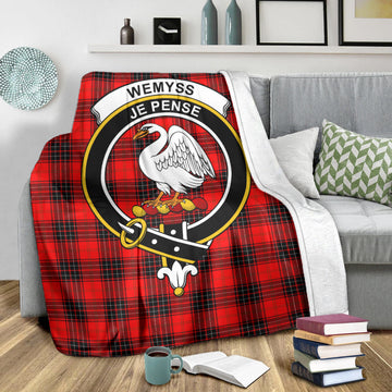 Wemyss Modern Tartan Blanket with Family Crest