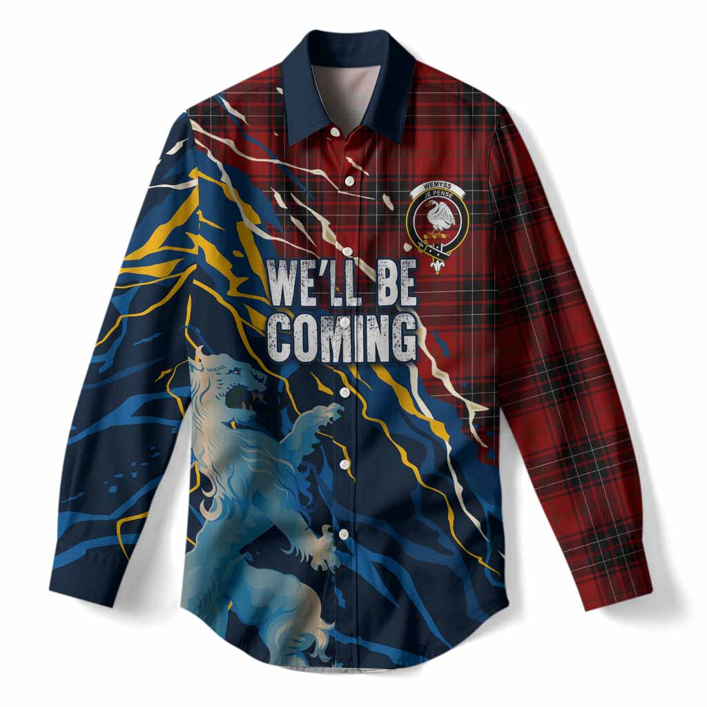 Wemyss Scotland Tartan Women Casual Shirt WC2026 Football - We'll Be Coming