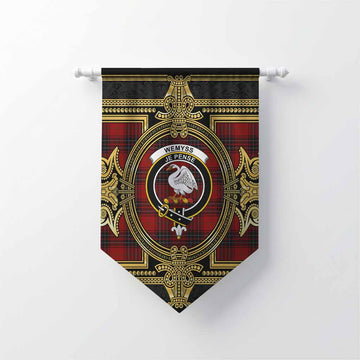 Wemyss Scottish Tartan Crest Gonfalon Royal Stylized