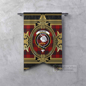 Wemyss Scottish Tartan Crest Gonfalon Royal Stylized