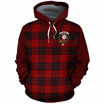 Wemyss Tartan Accent Cotton Hoodie with Family Crest