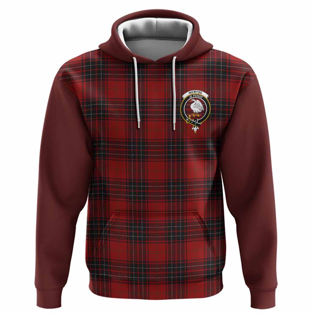 Wemyss Tartan Accent Hoodie with Family Crest