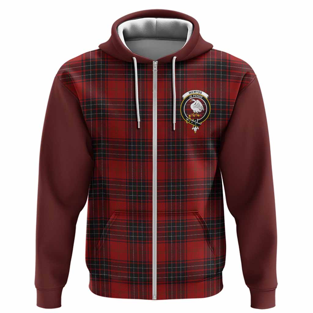 Wemyss Tartan Accent Hoodie with Family Crest