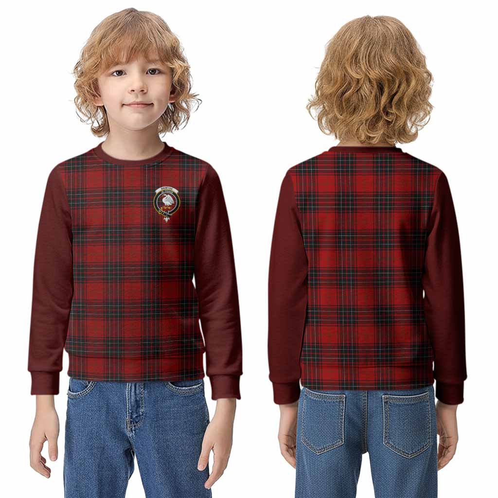 Wemyss Tartan Accent Kid Knitted Sweatshirt with Family Crest