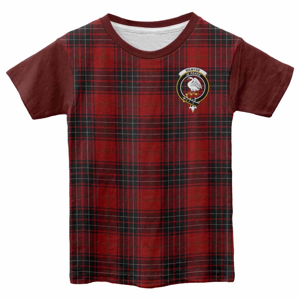 Wemyss Tartan Accent Kid T-shirt with Family Crest