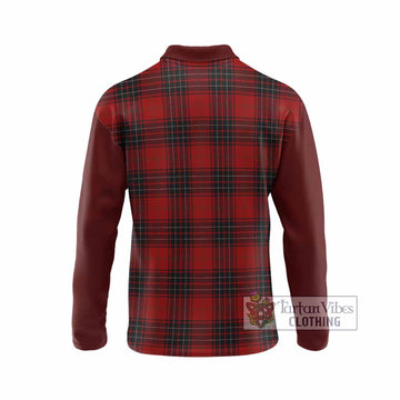 Wemyss Tartan Accent Long Sleeve Polo Shirt with Family Crest