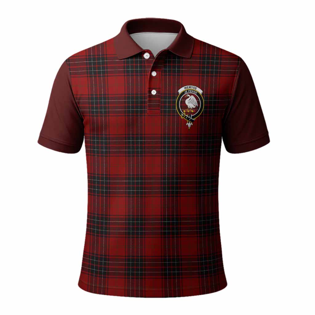 Wemyss Tartan Accent Polo Shirt with Family Crest