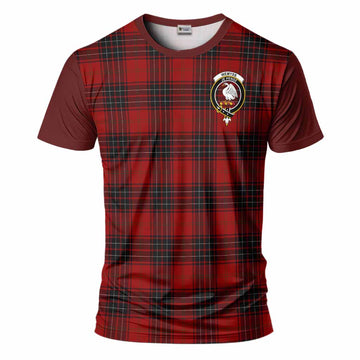 Wemyss Tartan Accent T-Shirt with Family Crest