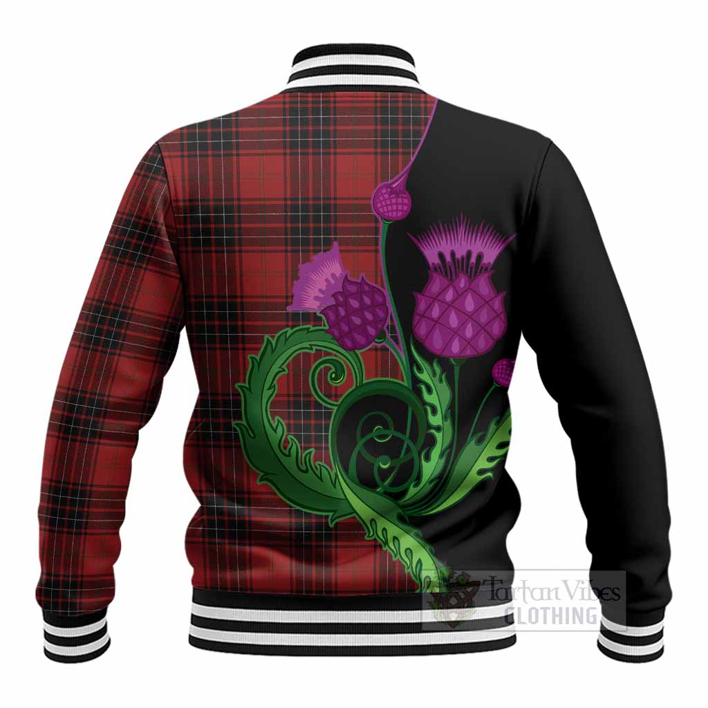 Wemyss Tartan Baseball Jacket Traditional Scottish Thistle