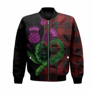 Wemyss Tartan Bomber Jacket Traditional Scottish Thistle