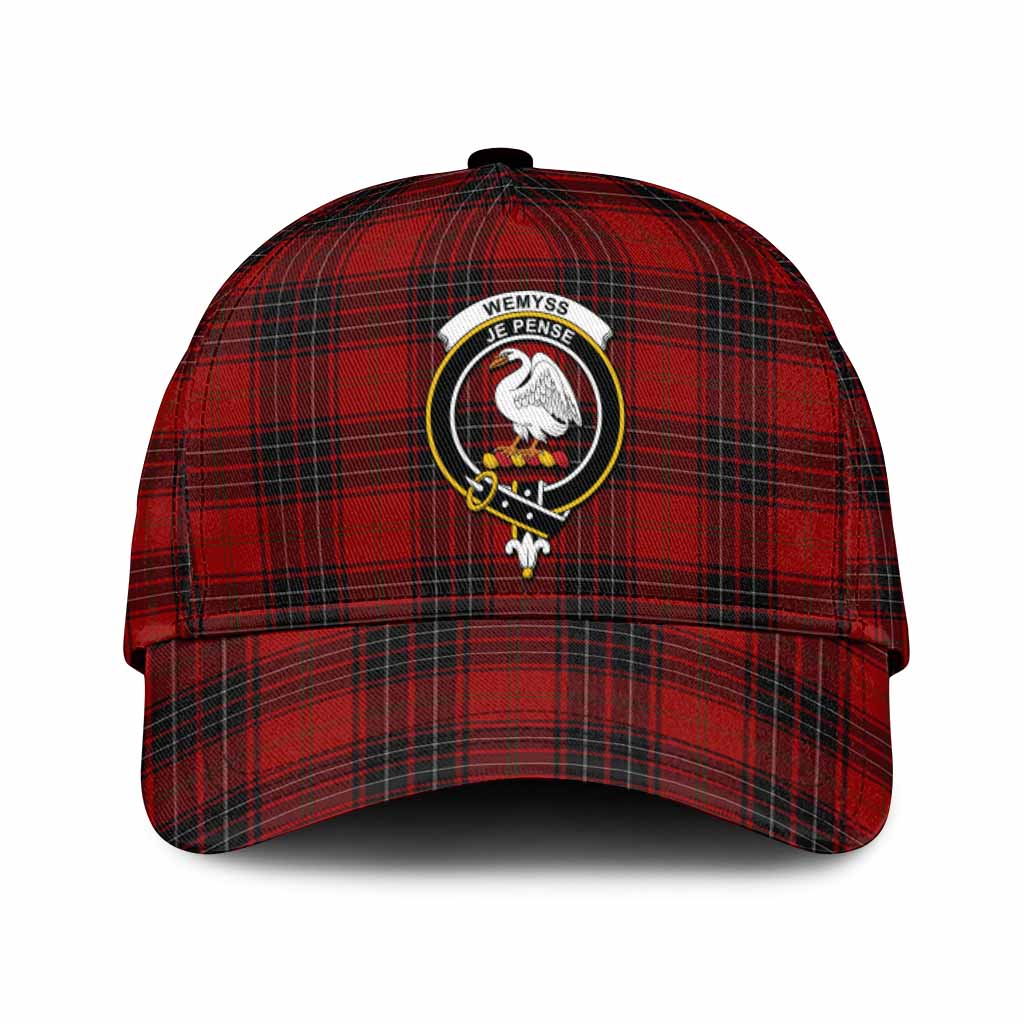 Wemyss Tartan Classic Cap with Family Crest