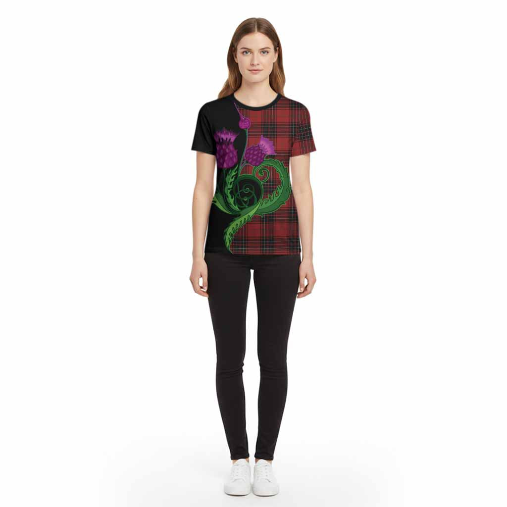 Wemyss Tartan Cotton T-shirt Traditional Scottish Thistle