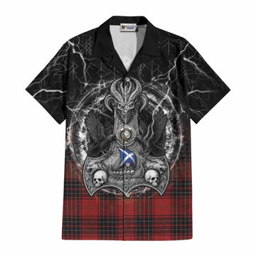 Wemyss Tartan Crest Cotton Hawaiian Shirt Celtic Odin's Raven Legacy