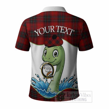 Wemyss Tartan Crest Cute Nessie Polo Shirt Scottish Loch Ness Monster