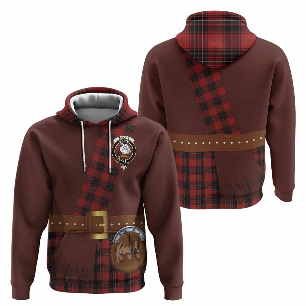 Wemyss Tartan Crest Hoodie Kilt Costume Style