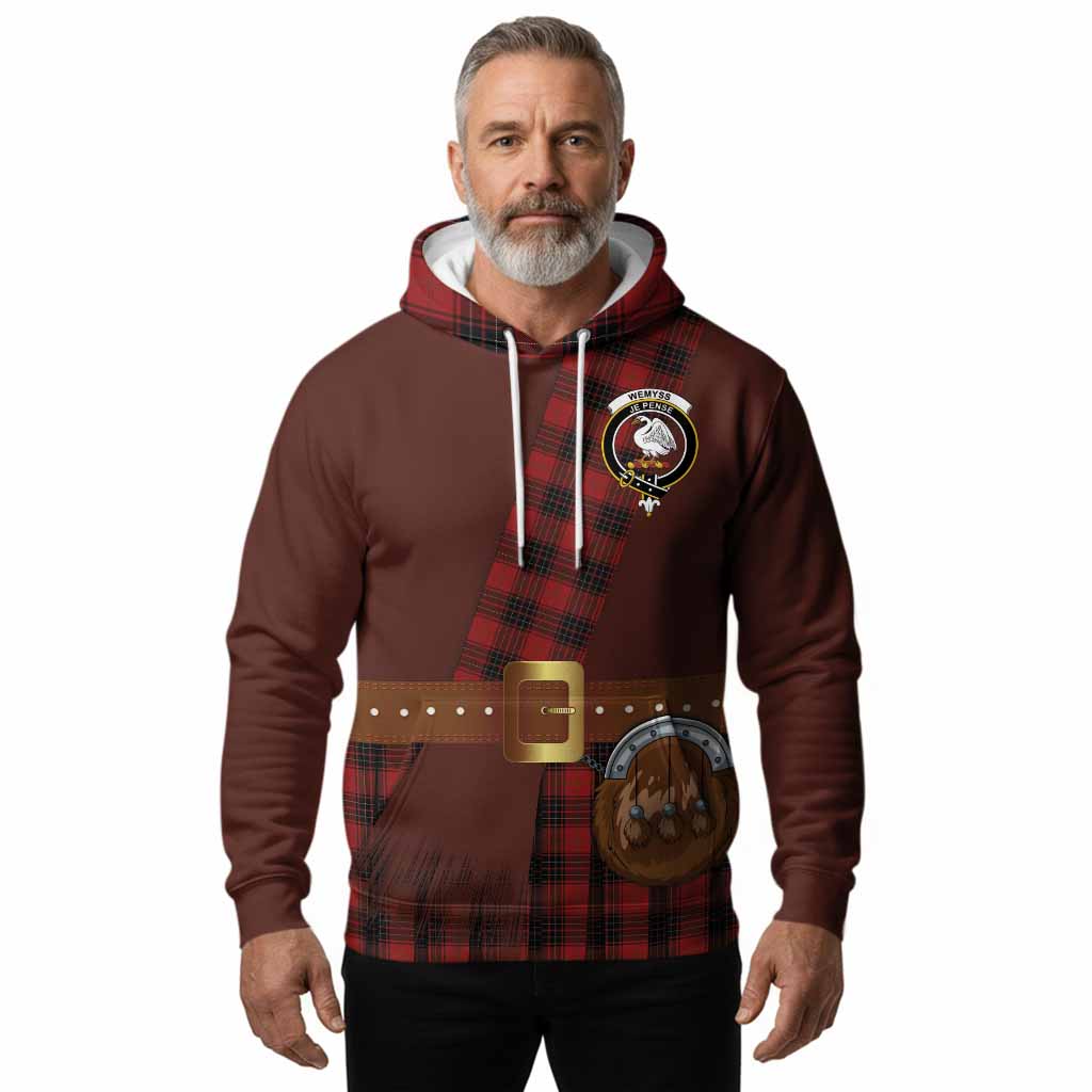 Wemyss Tartan Crest Hoodie Kilt Costume Style