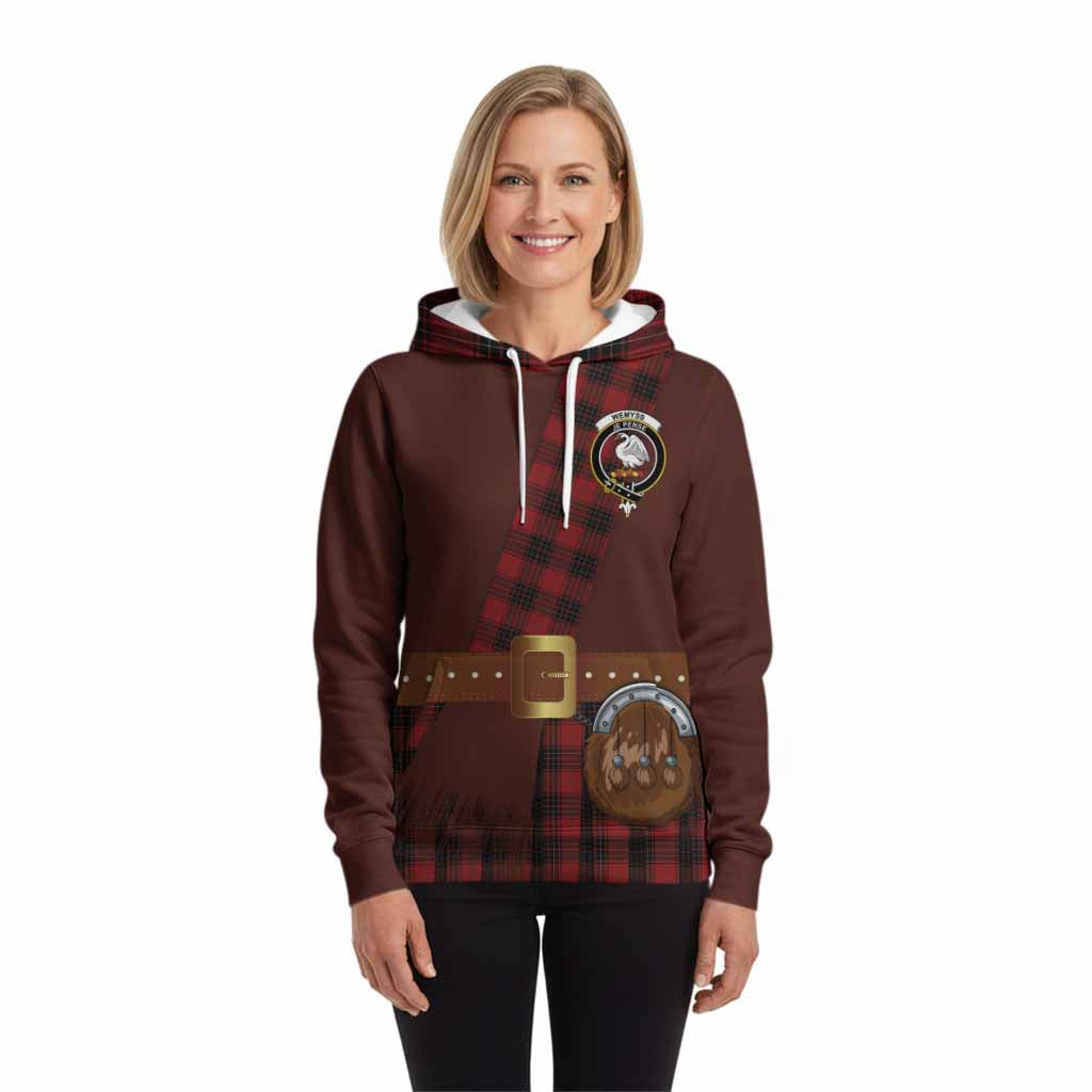 Wemyss Tartan Crest Hoodie Kilt Costume Style
