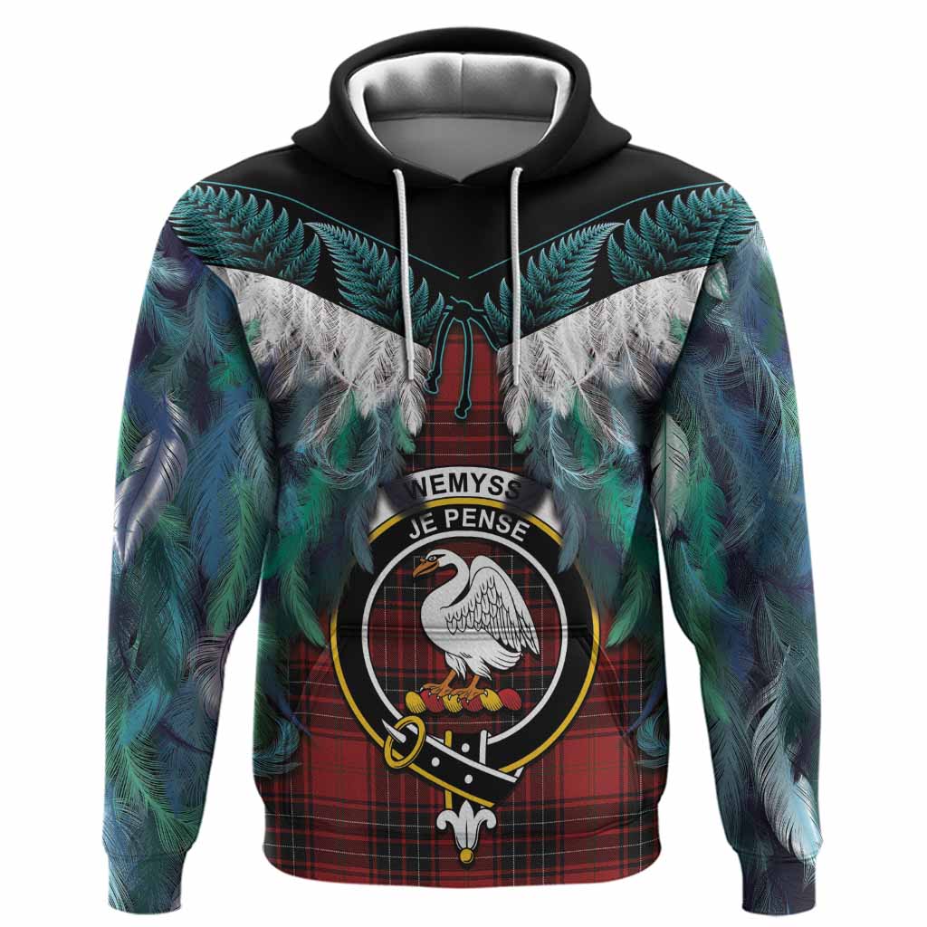 Wemyss Tartan Crest Hoodie New Zealand Maori Korowai Cloak