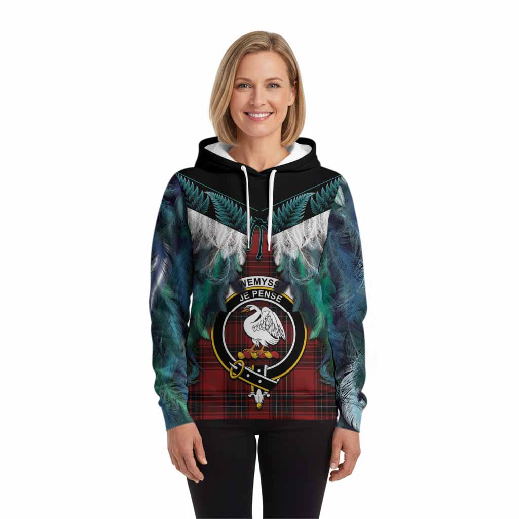 Wemyss Tartan Crest Hoodie New Zealand Maori Korowai Cloak