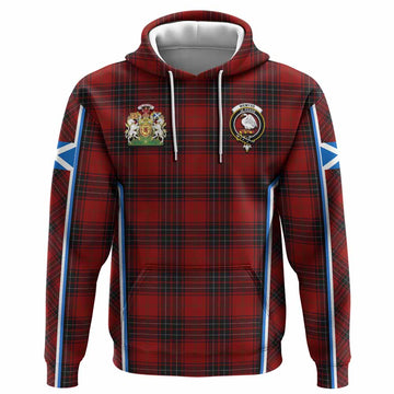 Wemyss Tartan Crest Hoodie Scotland Coat of Arm Flag Style - Tartan Vibes Clothing