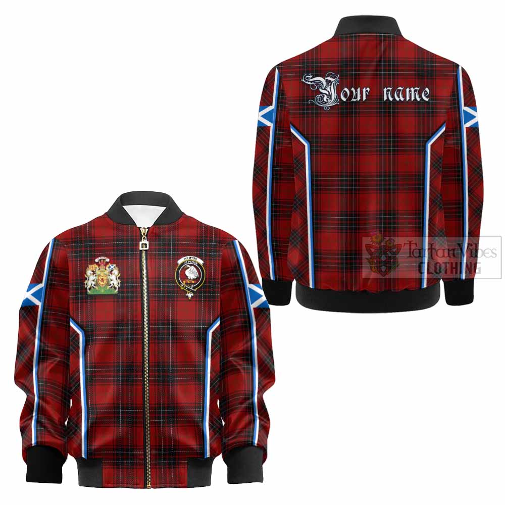 Wemyss Tartan Crest Kid Bomber Jacket Scotland Coat of Arm Flag Style - Tartan Vibes Clothing