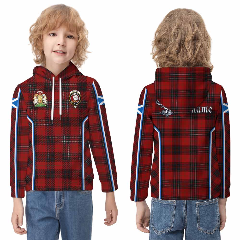 Wemyss Tartan Crest Kid Hoodie Scotland Coat of Arm Flag Style - Tartan Vibes Clothing