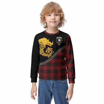 Wemyss Tartan Crest Kid Knitted Sweatshirt Legendary Dragon Knot Half Style