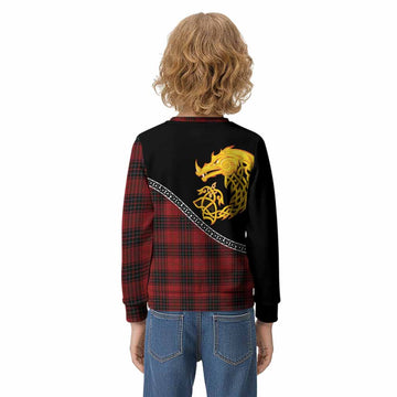 Wemyss Tartan Crest Kid Knitted Sweatshirt Legendary Dragon Knot Half Style
